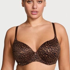 VS Body by Victoria Full Coverage Demi Bra – 34D | Leopard Print | Lift & Luxe
